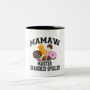 Barnbarnsförstörande Mamaw Två-Tonad Mugg