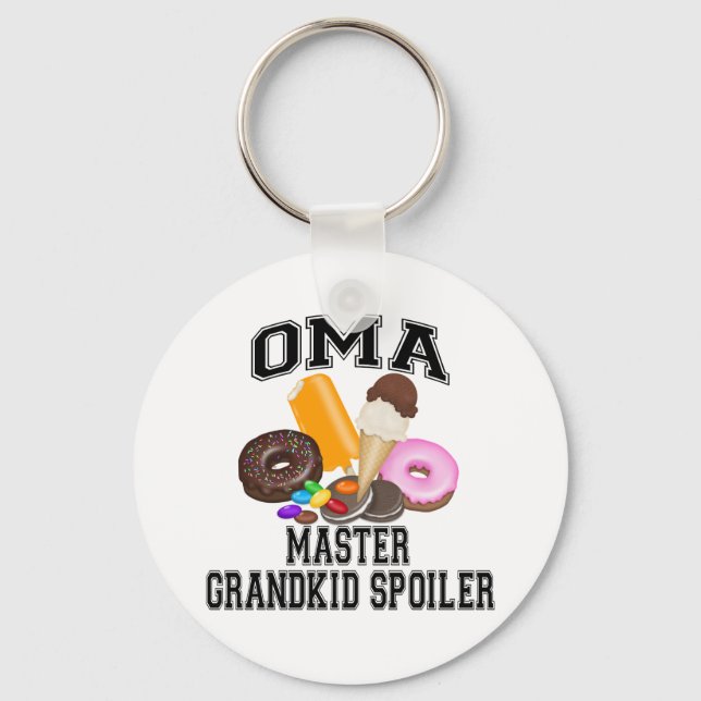 Barnbarnsförstörande mormor nyckelring (Framsida)