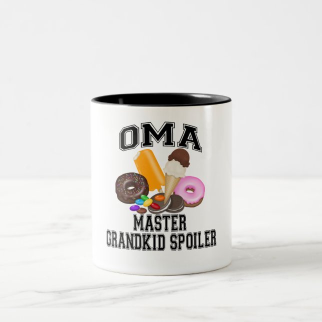 Barnbarnsförstörande mormor Två-Tonad mugg (Center)