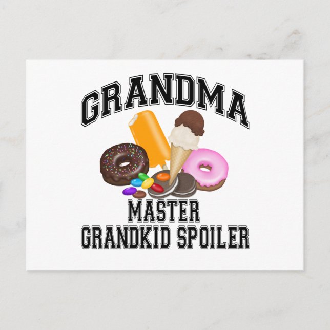 Barnbarnsförstörande mormor vykort (Framsida)
