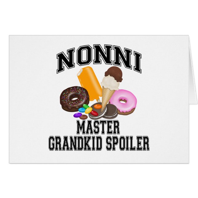 Barnbarnsförstörande Nonni Hälsningskort (Framsidan Horizontal)