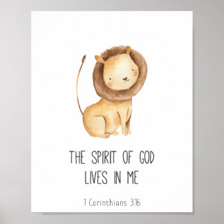 Barnbibel vid Guds själ lever i mig Poster