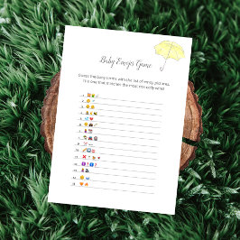 Barnbilskorten Baby Emoji Bilder Shower Game Card