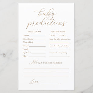 Barnbilsspel i Elegant Baby Predictions Advice Bab