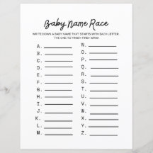 Barnbilsspelet baby Namn Tävling