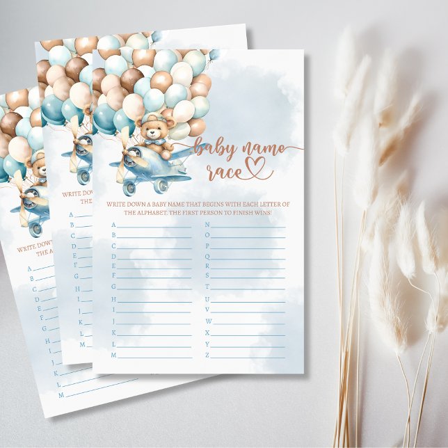 Barnbilvilt i Party i Tävling i baby (Baby Name Race Baby Shower Party Game)