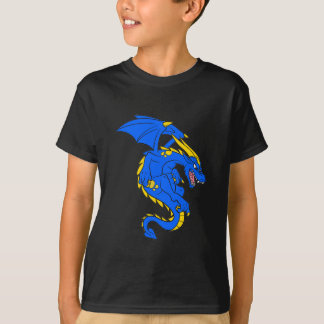 Barnblått Storlekare drake T Shirt