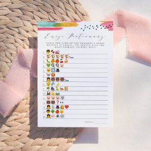 Barnbok Emoji Pictionary   Rosa & Blå Inbjudningar