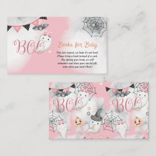 Barnbok om Lilla Boo Spökflicka för Baby Shower Tilläggskort