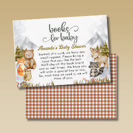 Barnbok om skogsdjur för baby shower tilläggskort