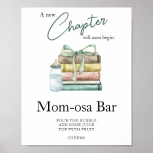 Barnbokskapitel Baby shower Momosa bar Poster