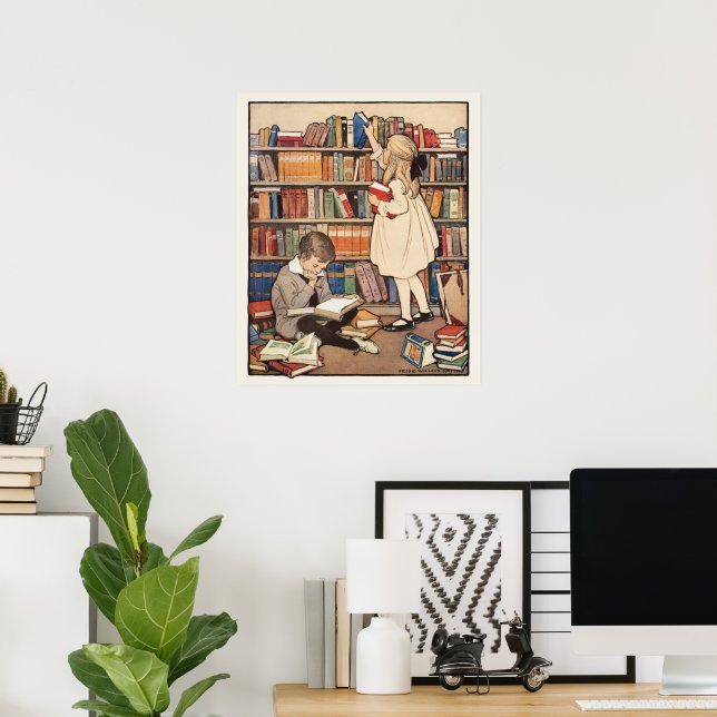 Barnboksveckan av Jessie Willcox Smith Poster (Hemmakontoret)