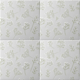 Barnbrud Slöja Vit Blommig Gypsophila Kakelplatta