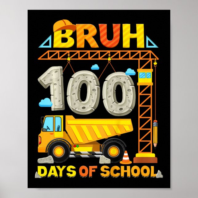 Barnbygge i Lastbil Bruh 100 dagar i skolan Bo Poster (Framsidan)