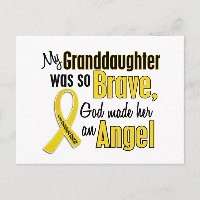 Barncancer ANGEL 1 Granddotter Vykort (Framsida)