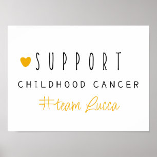 barncancer. Anpassat namn. Poster och skriva ut