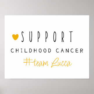 barncancer. Anpassat namn. Poster och skriva ut