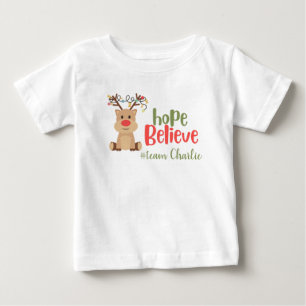 barncancer. Anpassningsbar jul Baby T-Shirt