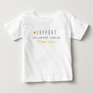 barncancer. Anpassningsbar #team namn. Baby T-Shir T Shirt