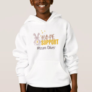barncancer. Anpassningsbar #team namn Kids Hoodie T Shirt