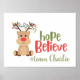 barncancer. Anpassningsbar #team namn Poster utskr