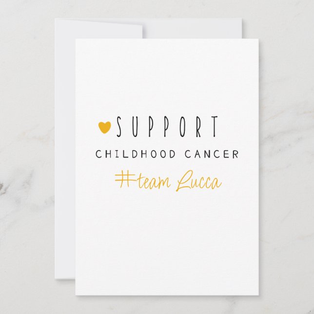 barncancer. Anpassningsbar #team namn Stationery Inbjudningar (Framsida)