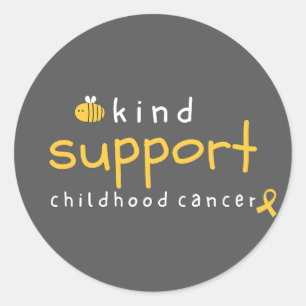 Barncancer är ett varsamt stöd för Stickers etiket Runt Klistermärke