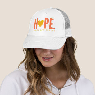 Barncancer HOPE guld hjärta Hat Keps