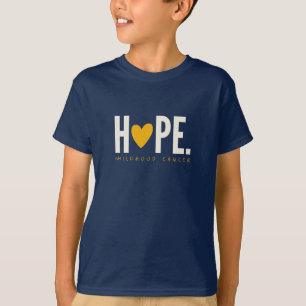 Barncancer HOPE guld hjärta Kids T- Shirt T