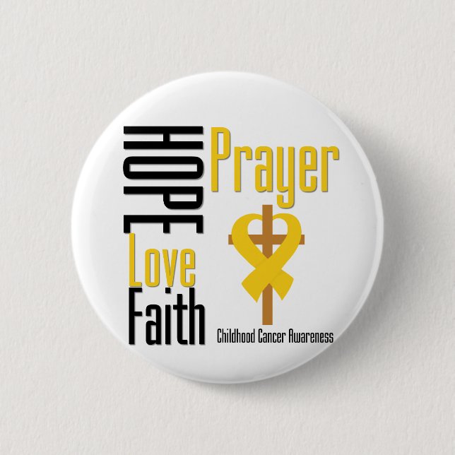 Barncancer Hope Kärlek Faith Prayer Kor Knapp (Framsida)