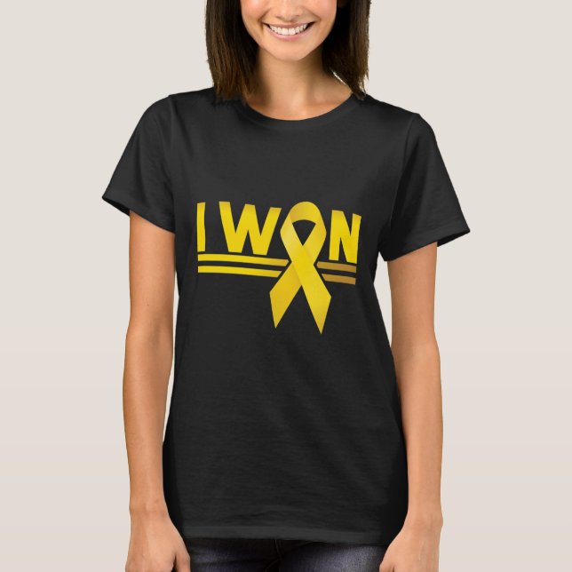 Barncancer I Won Ribbon T Shirt (Framsida)