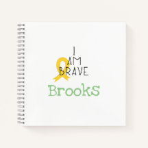 barncancer. Jag är modig.Anpassningsbar Sketch Bok