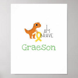 barncancer. Jag är modig.Anpassningsbarna Poster o