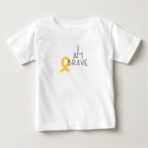 barncancer. Jag är modig. Baby T-Shirt