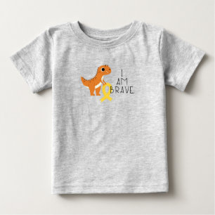 barncancer. Jag är modig. Baby T-Shirt
