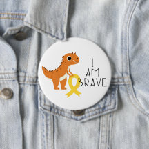 barncancer. Jag är modig. Knapp