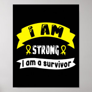 Barncancer Jag är stark Jag är en överlevare Poster