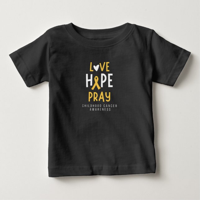 Barncancer.kärlek.hope.be. Baby T-Shirt (Framsida)