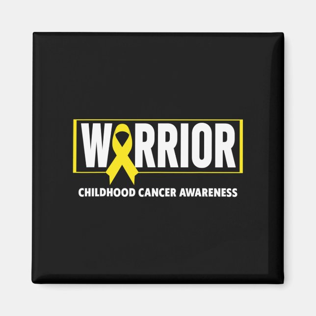 Barncancer - Medveten barncancer Magnet (Framsidan)