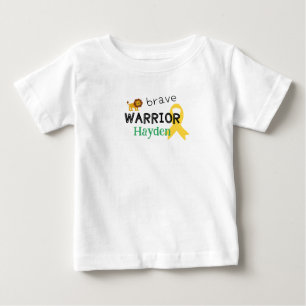 Barncancer.modig krigare.Anpassningsbar Baby T-Shi T Shirt