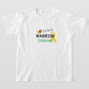 Barncancer.modig krigare.Anpassningsbar Kids T-Shi T Shirt