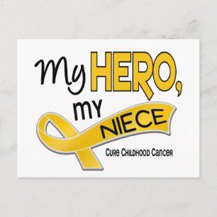 Barncancer MY HERO MY NIECE 42 Vykort