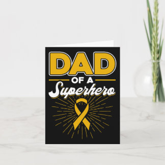 Barncancer Pappa i en superhjälte Ribbon Kort