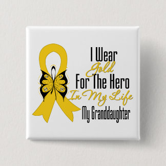 Barncancer Ribbon My Hero Min mordotter Knapp