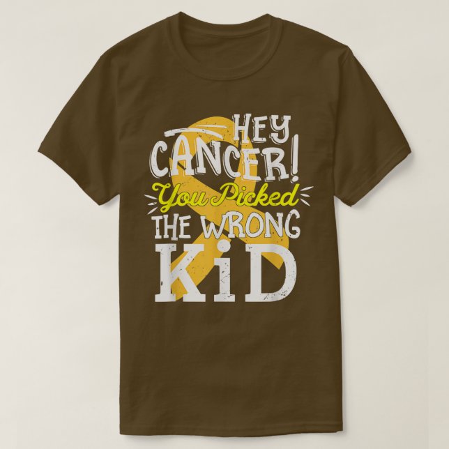 Barncancer Skeppsmedvetande Överlevvor Wrong Ki T Shirt (Design framsida)