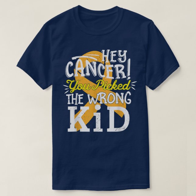 Barncancer Skeppsmedvetande Överlevvor Wrong Ki T Shirt (Design framsida)