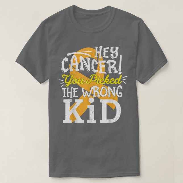 Barncancer Skeppsmedvetande Överlevvor Wrong Ki T Shirt (Design framsida)