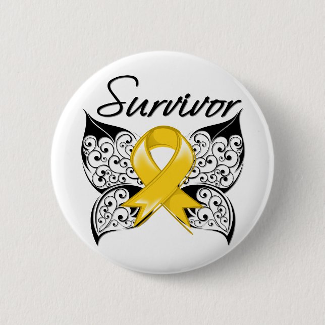 Barncancer Survivor Butterfly Knapp (Framsida)