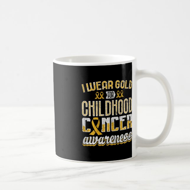 Barncancer Survivor I Bära Guld Awareness Gi Kaffemugg (Höger)