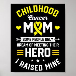 Barncancer Warrior mamma medvetenhet stöd Poster